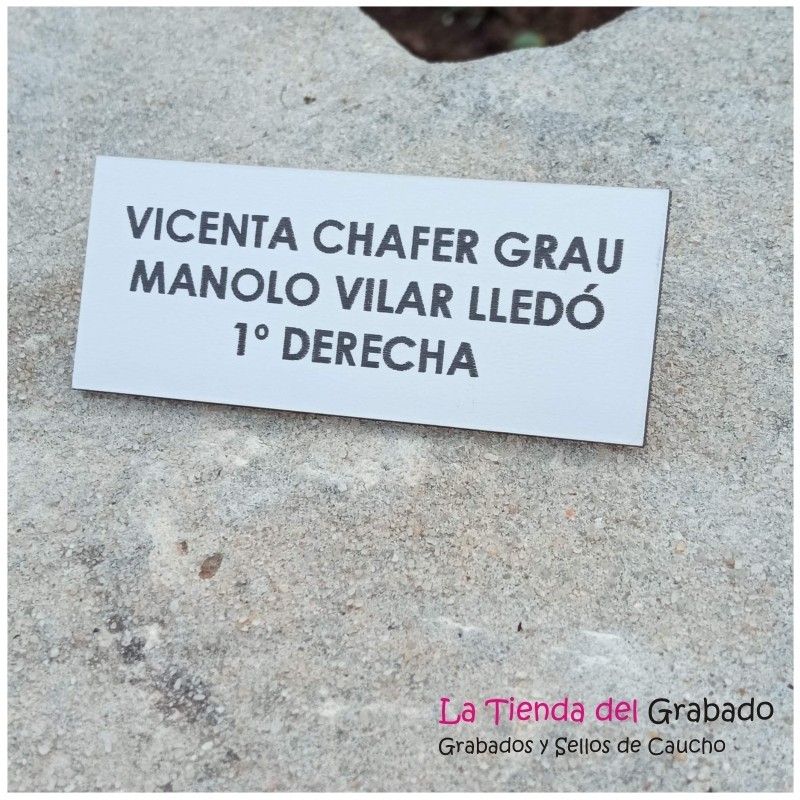 Placa para buzón - Sellos de caucho para profesionales